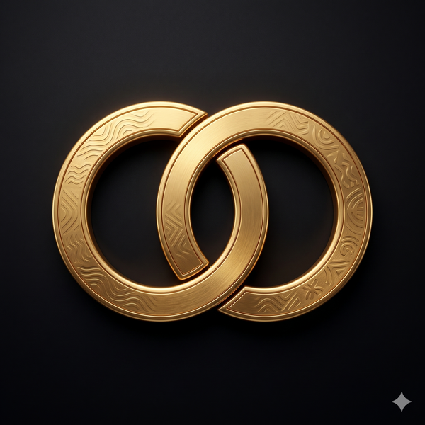 Interlocking rings icon representing Belonging and connection in student support systems.